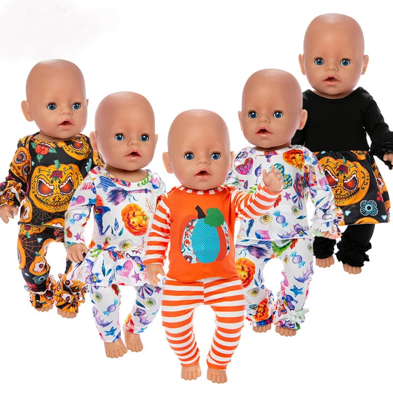 

Baby New Born Fit 17 inch 43cm Doll Clothes Accessories Hallowmas Suit For Baby Birthday Gift