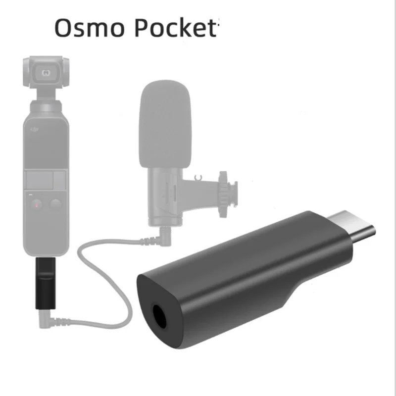 USB-C до 3,5 мм микрофон адаптер Карманный аудио адаптер для DJI Osmo Карманный конвертер для микрофона