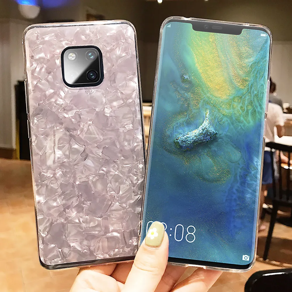 Мягкий силиконовый чехол Pepmune Gloss Marble для Huawei P30 Pro Mate 20 роскошный блестящий