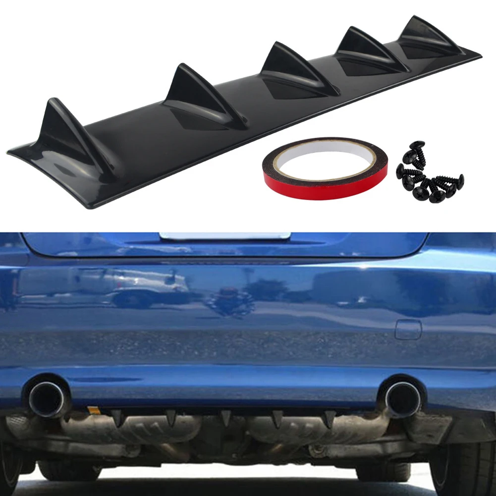 23&quot*6&quot Universal Car Rear Body Bumper Diffuser Spoiler 5 Wing Shark Back Lip Deflector Splitter | Автомобили и мотоциклы