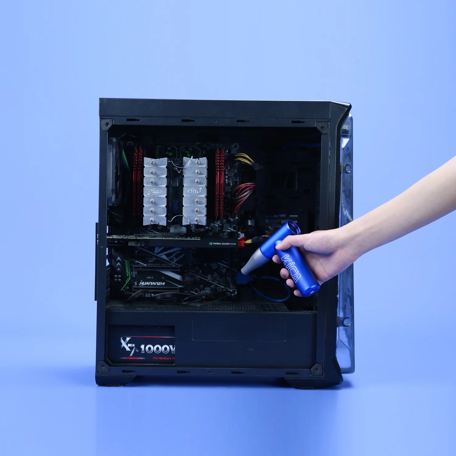KICA Jetfan elektryczna dmuchawa powietrza skompresowany odpylacz powietrza komputerowy środek czyszczący do klawiatury akumulator Mini Turbo wentylator przenośny wentylator
