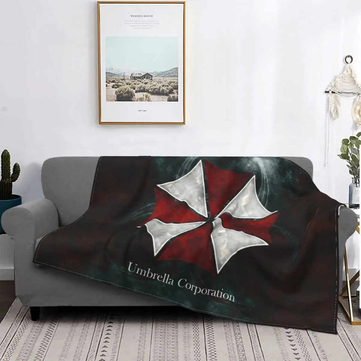 

Umbrella Corps Corporation Flannel Throw Blanket Military Tactical Police Lab Research Blankets for Sofa Office Warm Bed Rug