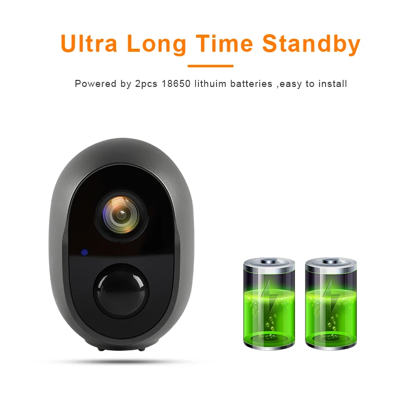 1080P Wifi Battery Camera Low Power IP Wireless Cam Smart Home Security Survillance Outdoor Waterproof Cam Support Cloud Storage images - 6