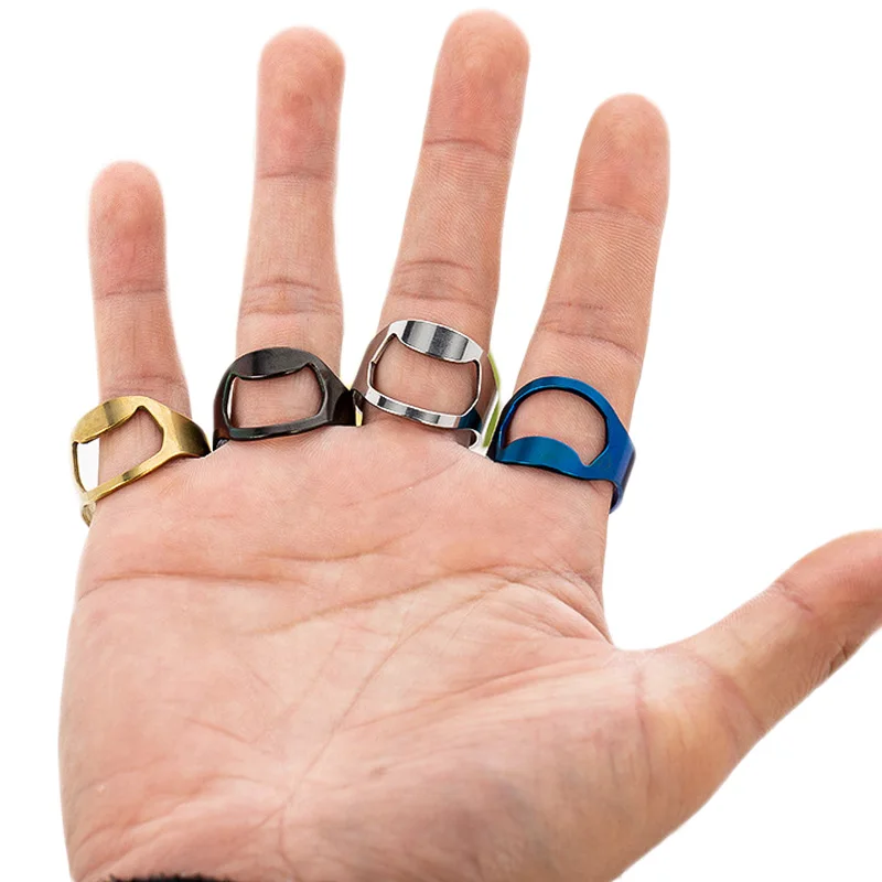 

1Pcs 22mm Portable Ring Shape Opener Multi-function Stainless Steel Bottle Opener Beer Cap Opening Remover Kitchen Gadgets Tools