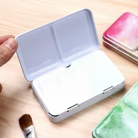 watercoloroil acrylic paints tins box color empty half pans supplies box tray palette painting paint storage for art with l9o3