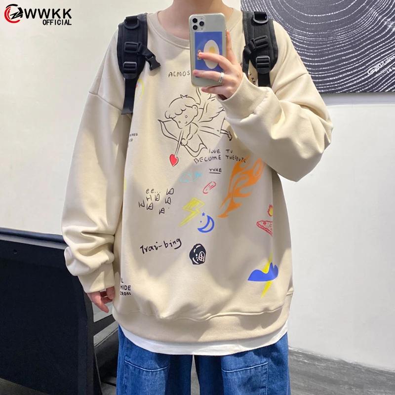 

WWKK Новая модная Толстовка для мужчин с длинным рукавом унисекс хорошее Толстовки с капюшоном для мужчин толстовки уличная одежда в стиле «х...