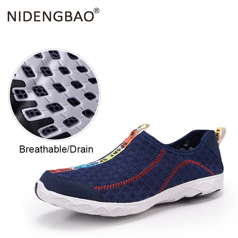 Сезон весна-лето Водонепроницаемая обувь Мужская и женская для плавания Дышащая