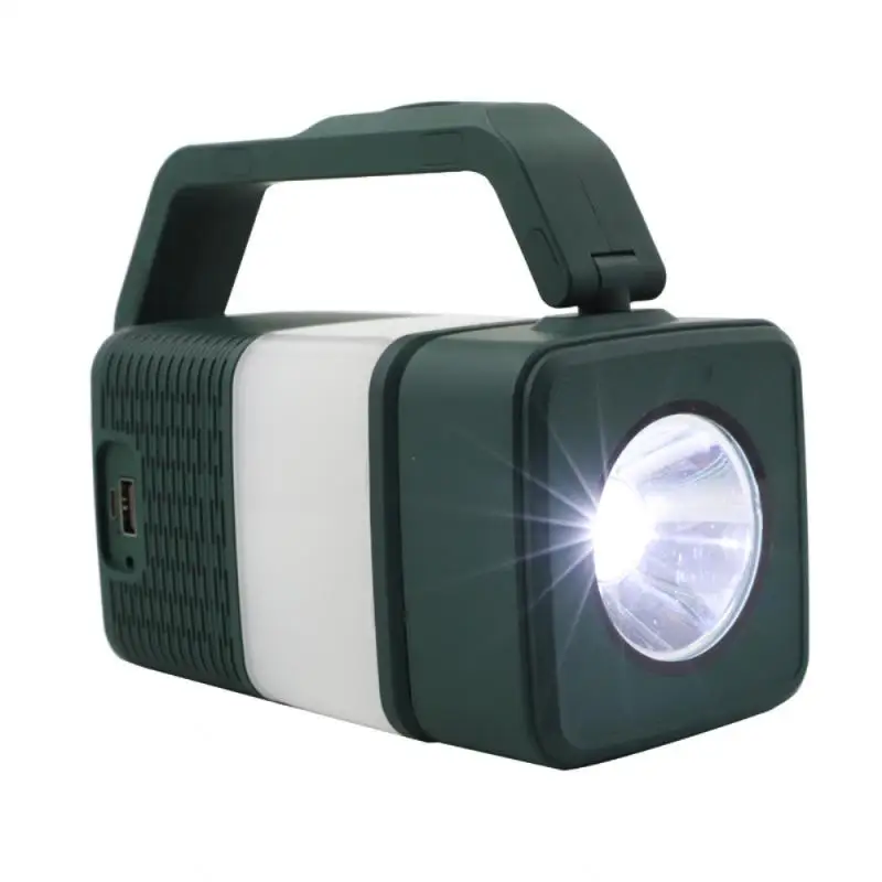 

2021 2 Color ABS PP USB Bluetooth 6-core Dual Internal Magnetic Speaker 10 LED Light Multi-purpose Hiking Camping Outdoor Tools