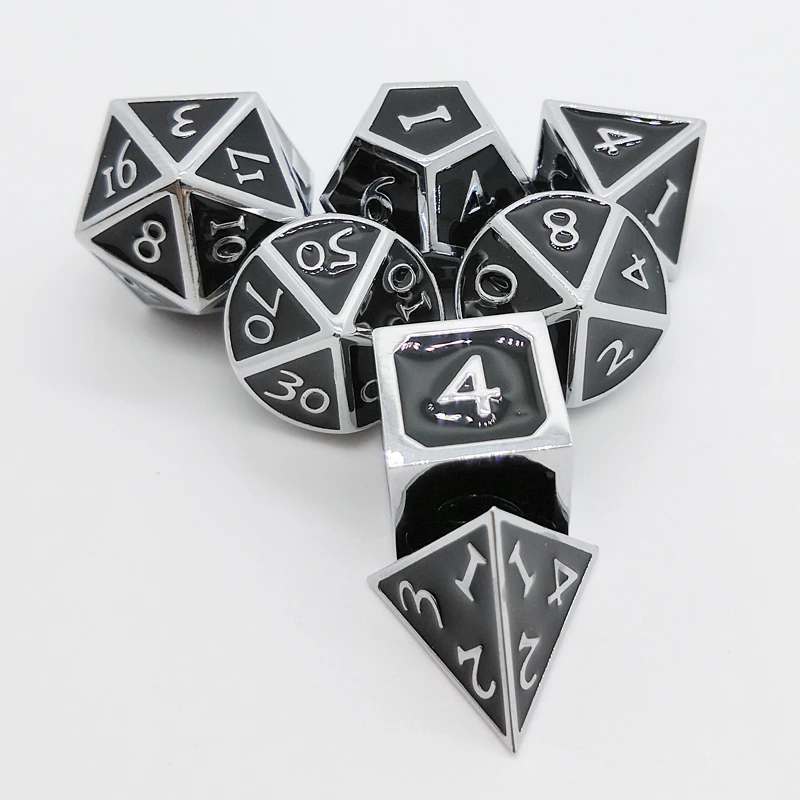 7 шт. металлические игральные кости dnd ролевые для подземелья и драконов рпг-игры