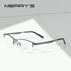 MERRYS, дизайнерские мужские очки из чистого титана, оправа, деловой стиль, мужской квадратный Сверхлегкий глаз, близорукость, рецепт, деловой стиль, S2322