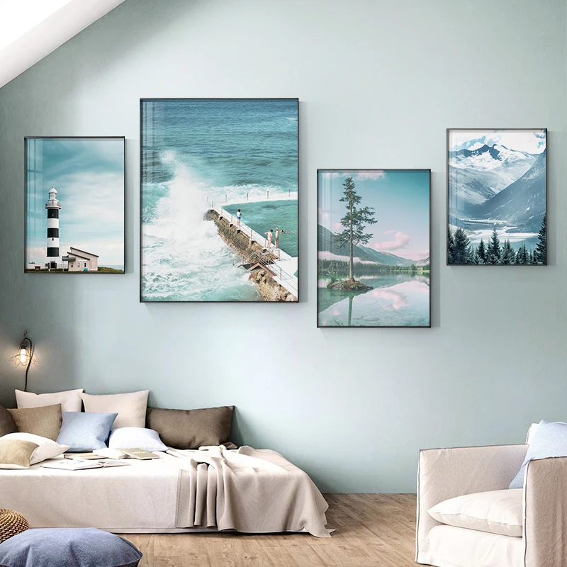 

Nordic Modern Plants Pictures Canvas Painting Wall Art Scandinavia Seascape Landscape Posters Prints Living Room Decor Cuadros