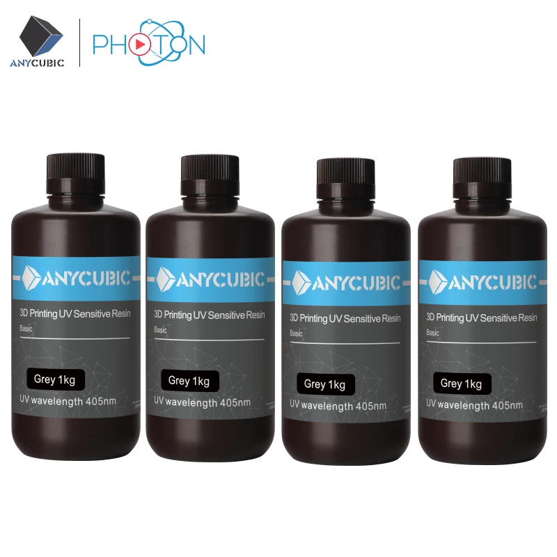 ANYCUBIC 405 нм УФ-смола 2 кг 4 для ЖК-дисплея Высокая точность быстроотверждаемая