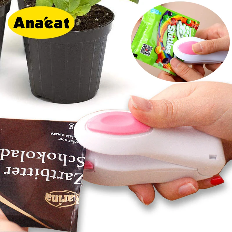 

ANAEAT 1pc Portable Heat Sealer Plastic Bag Storage Bag Mini Sealer Portable Sealer Convenient Food Snacks Kitchen Gadgets