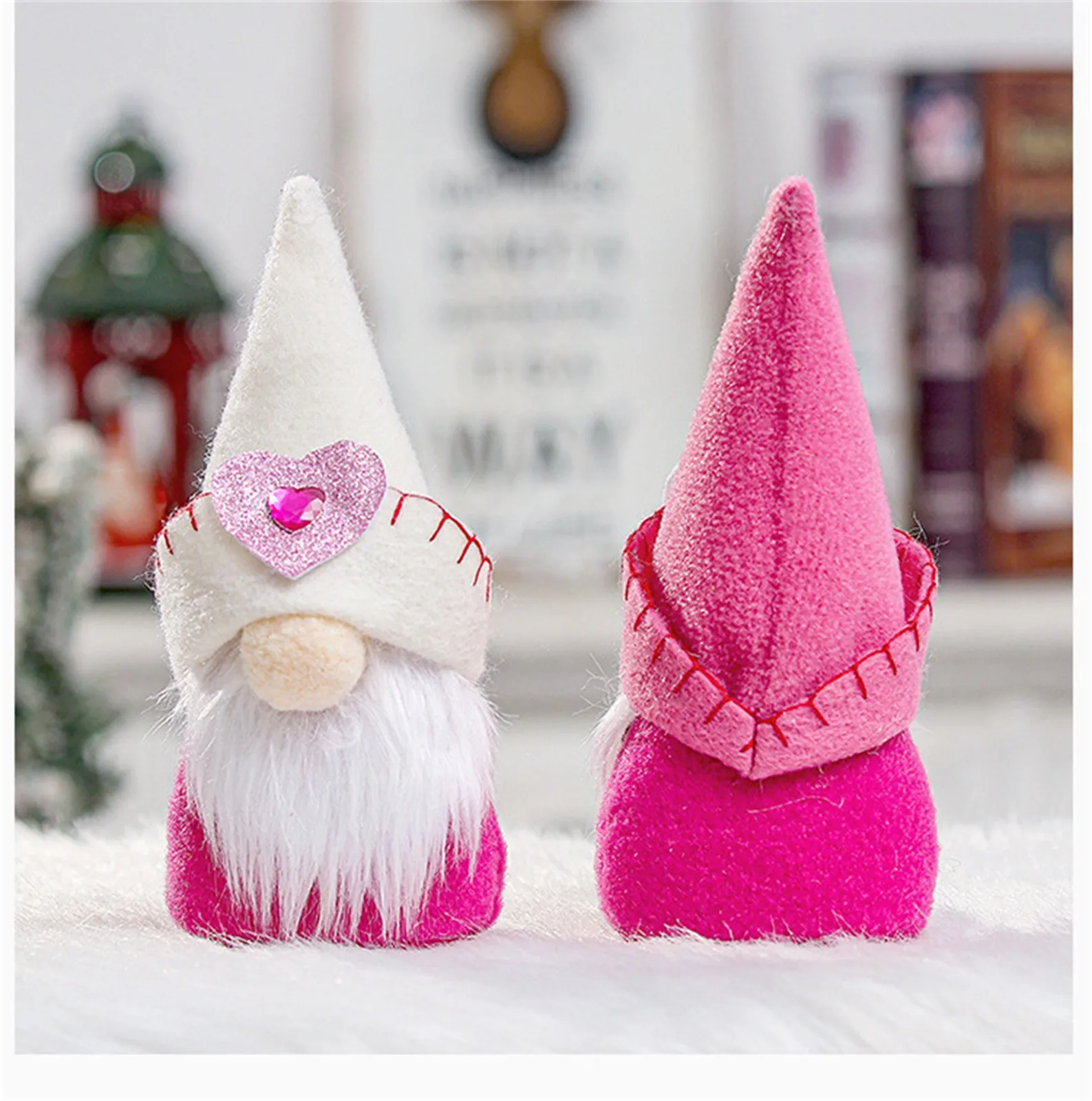 Семейная Рождественская Скандинавская шляпа с острым носком без лица гном Санта