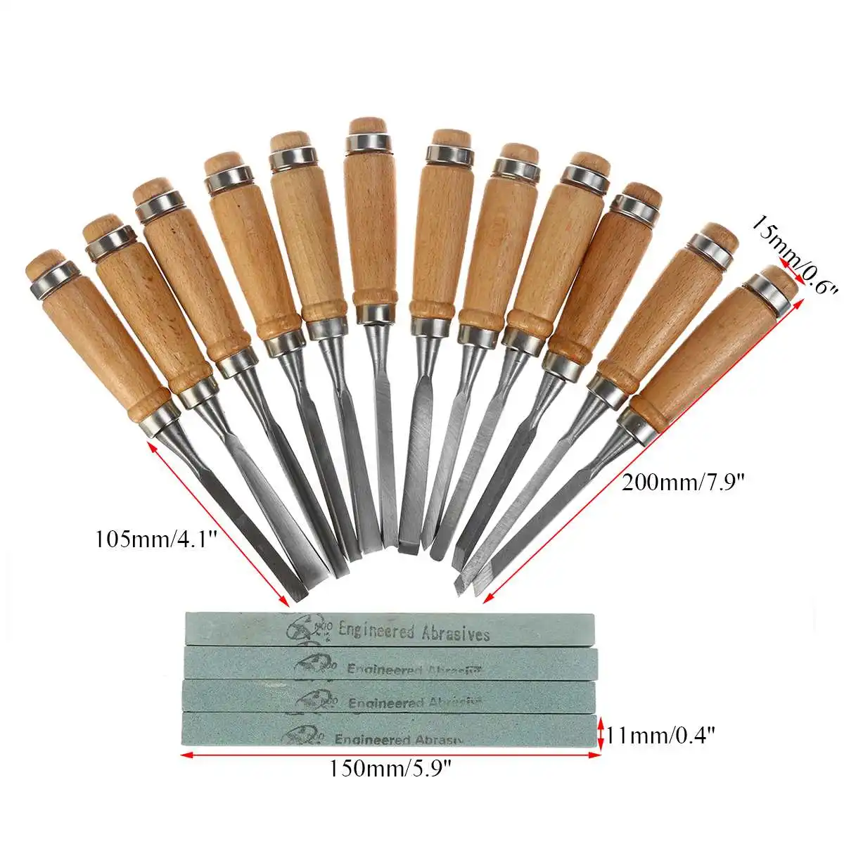 

15Pcs/set Manual Wood Carving Hand Chisel Tool Set Professional Carpenters Woodworking Gouges DIY Hand Tools
