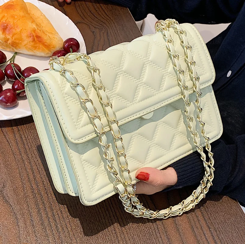 

Popular Bags Niche Autumn 2021 New Chain High-quality Ladies Luxury Casual One-shoulder Messenger Bag All-match Small Square Bag