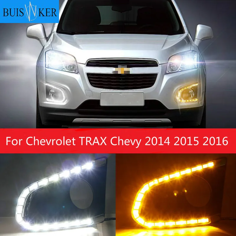 1 комплект для Chevrolet TRAX Chevy 2014 2015 2016 светодиодный DRL Габаритные огни дневного света