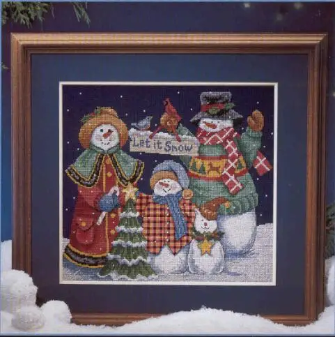 

Хлопковый комплект для вышивки крестиком Let it Snow Snowman Snowmen Dim 00316 316