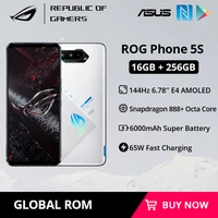global rom asus rog 5s 5g gaming smartphone 16gb ram 256gb rom snapdragon 888 plus 65w fast charging 6000mah battery nfc