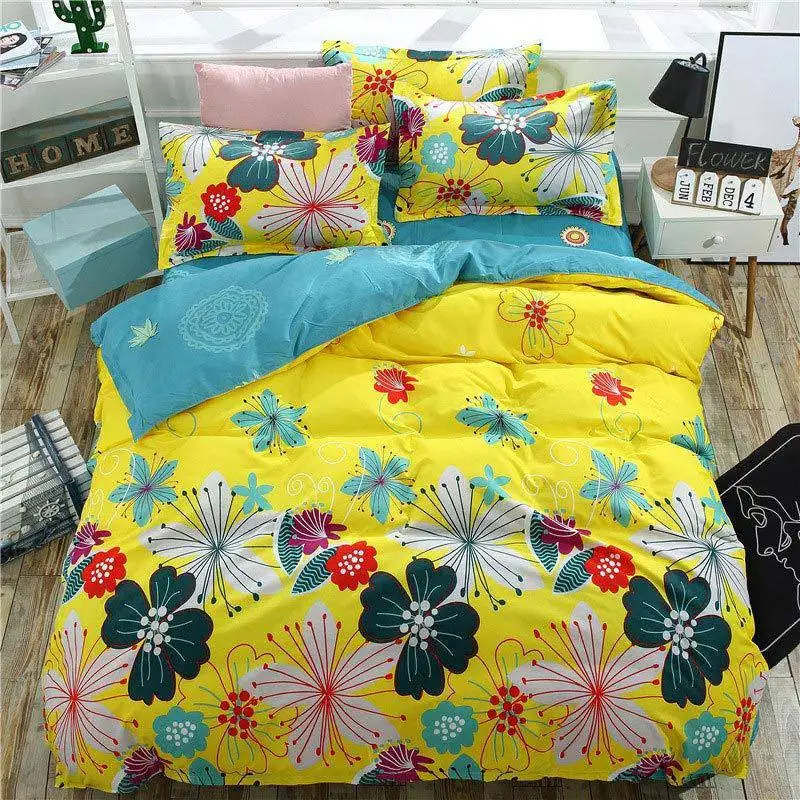 Розовая бабочка 4 шт. Детский комплект постельного белья с мультяшным рисунком