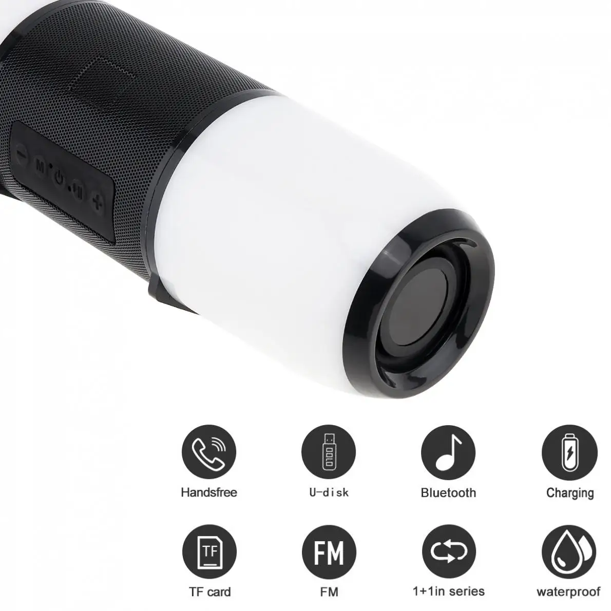 СВЕТОДИОДНЫЙ цветной сабвуфер Водонепроницаемый Bluetooth динамик с FM/TF/AUX/USB/функция