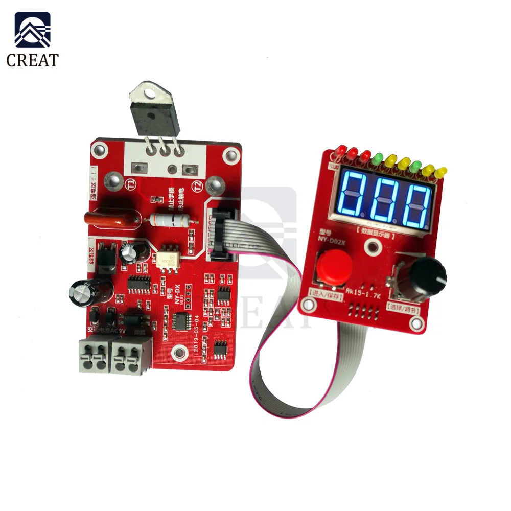 Аппарат для точечной сварки 40A/100A, двухимпульсный кодировщик, контроль времени и тока, панель управления, трансформатор переменного тока 110 ...