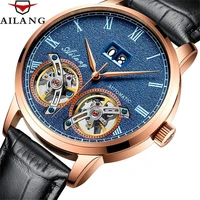 ailang ultra thin mens automatic mechanical watch steampunk mens business watches waterproof calendar relogio masculino 8821