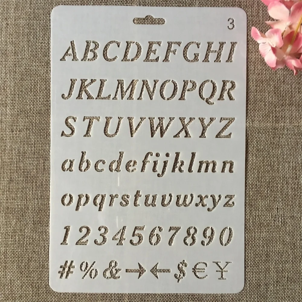 12 шт./компл. 26 см алфавитные буквы сделай сам слойные трафареты настенная