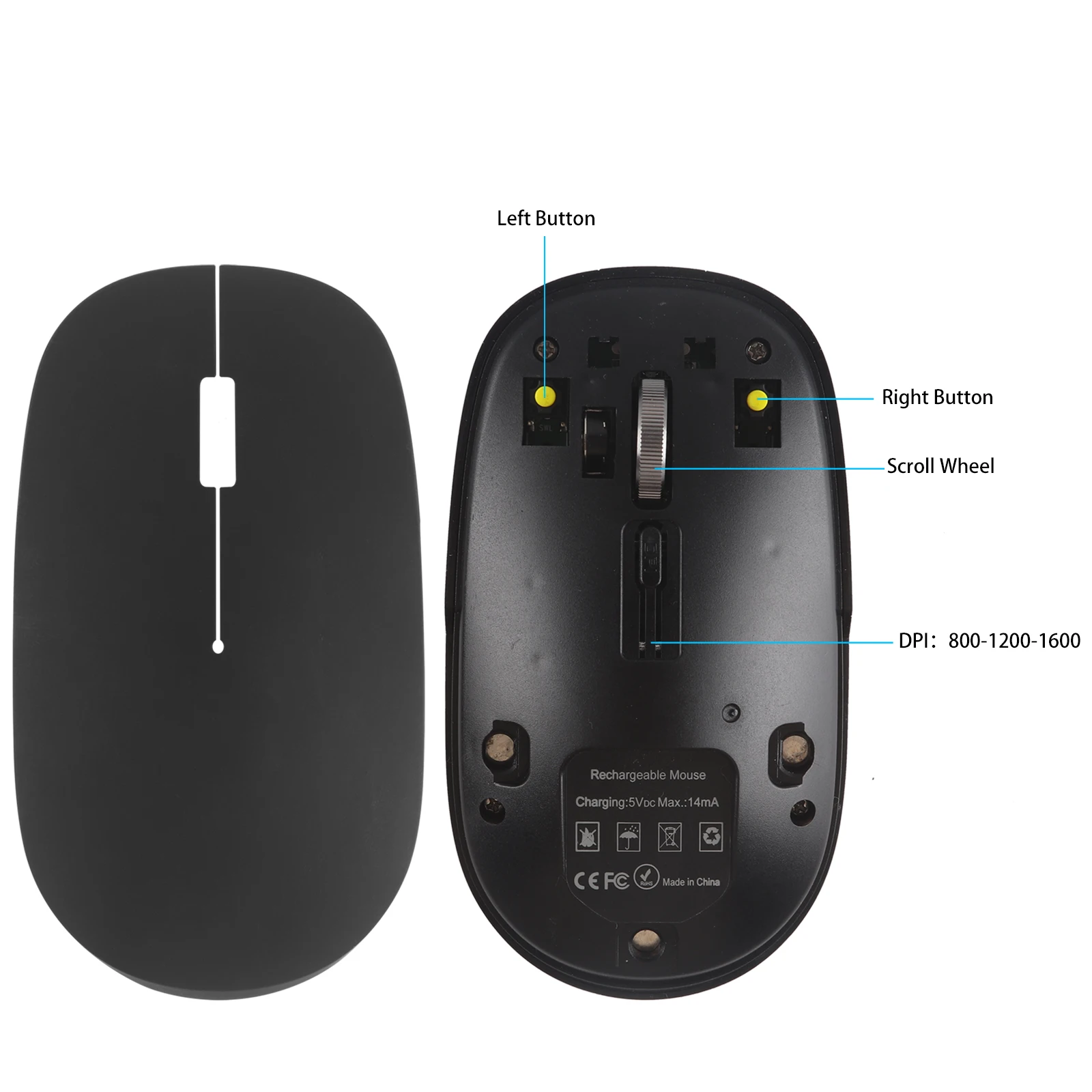 Аккумуляторная беспроводная Bluetooth-мышь X30 ультратонкая Бесшумная офисная