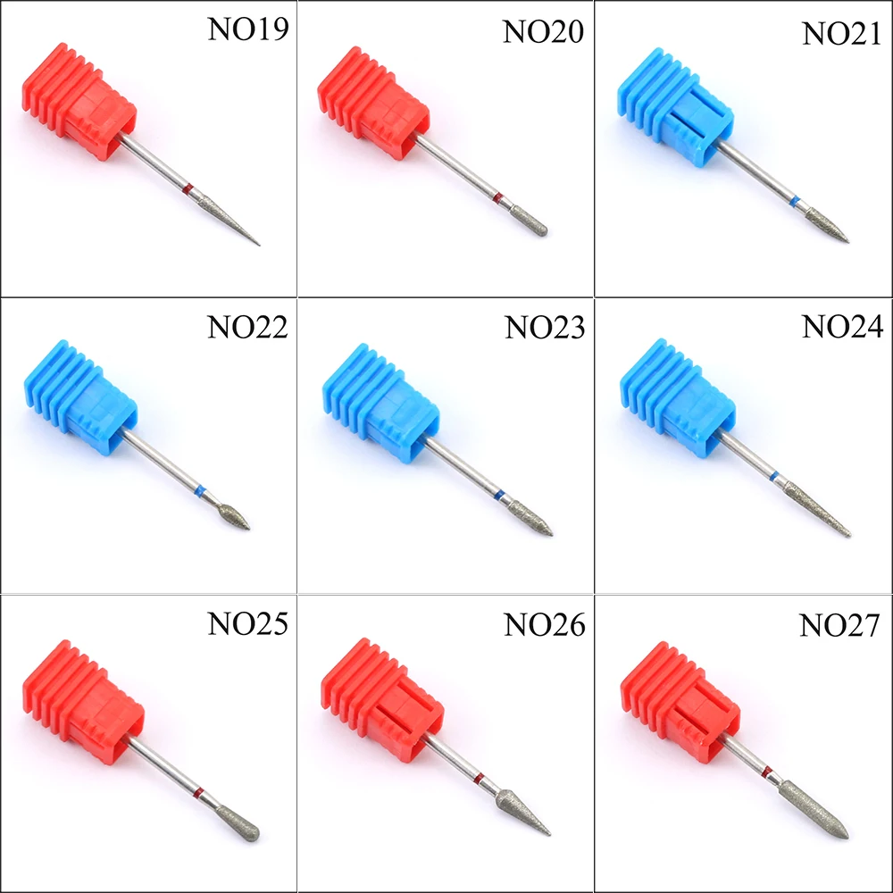 Ротационная Алмазная дрель для ногтей ERUIKA 28 типов электрические резцы удаления