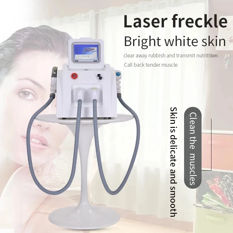 

2 in 1 OPT IPL SHR E-Light hair removal machine+Q-switched ND YAG Laser tattoo remover carbon peeling yag laser machine