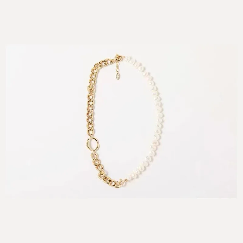 

Bracelet Necklace Adjustable Wearing Double Pearl Circle Stitching Necklace