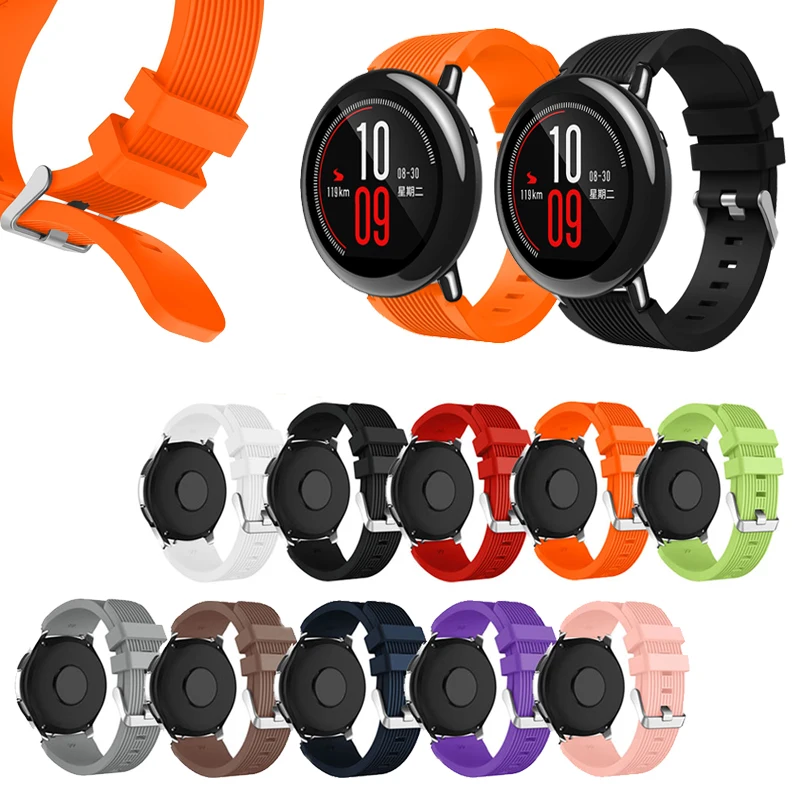 

20mm 22mm Silicone Replacement Band Sport Strap for Huami Amazfit PACE for Huami GTR 2/GTR 47mm/Stratos 2 2S 3