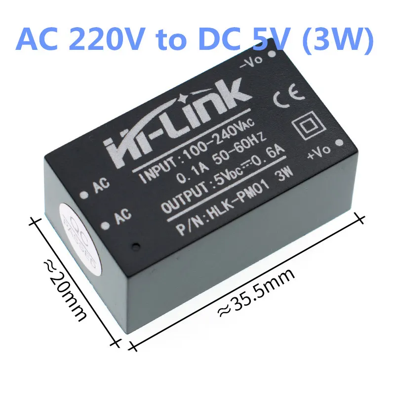 HLK-PM01 (5V) Ультракомпактный модуль питания HLK-PM01 с входным напряжением 100-240V AC и выходным напряжением 5V DC - Цвет: HLK-PM01 (5V)