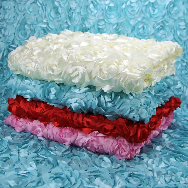 Трехмерная ткань с розами 3D цветы белый праздничный свадебный ковер вырезами для