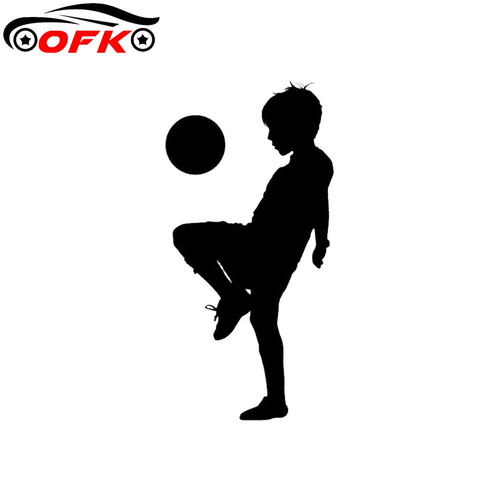 

OFK Car Styling Kick Football Boy Car Stickers Vinyl Accessories