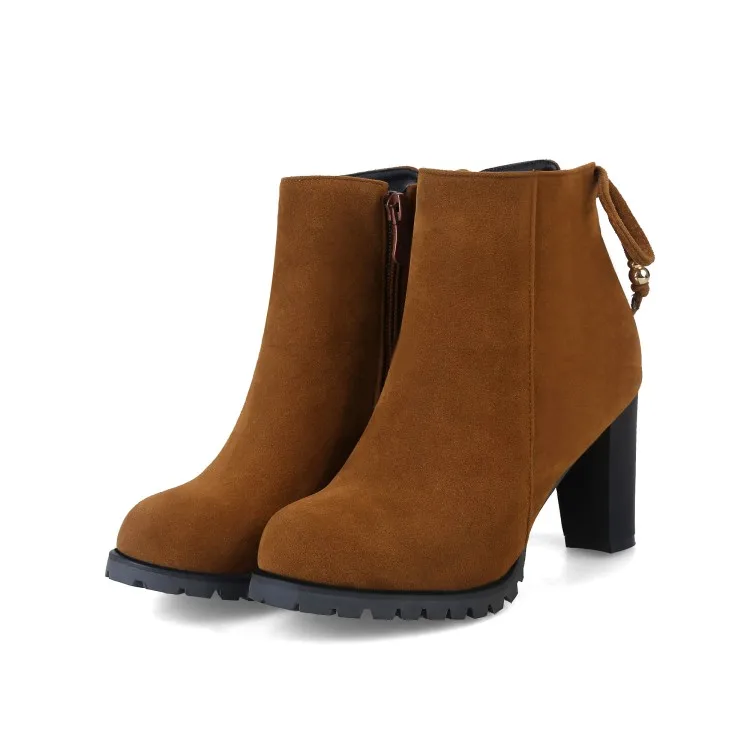 Женские ботильоны на молнии однотонные ботинки больших размеров 9 10 11 12 зимняя