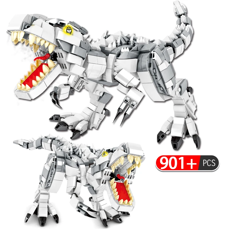 

City Jurassic World Park Technical Tyrannosaurus Dinosaur Model Building Blocks Educational Bricks Toy For Children Gift