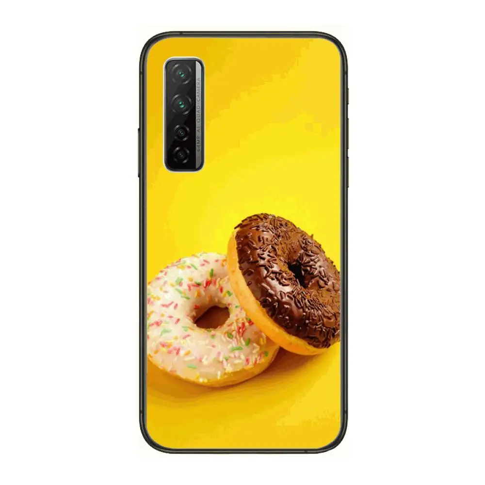 

good to eat Sweet donut Style Phone Case For Huawei Nova 2 3 4 5 6 7 8 SE i E Pro Lite Black Etui Coque Painting Hoesjes comic