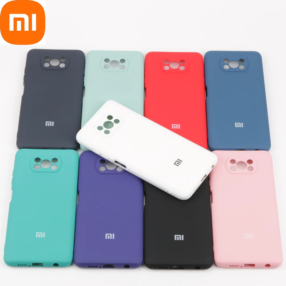 Оригинальный Xiaomi Mi Poco X3 NFC шелковистый мягкий на ощупь жидкий силиконовый