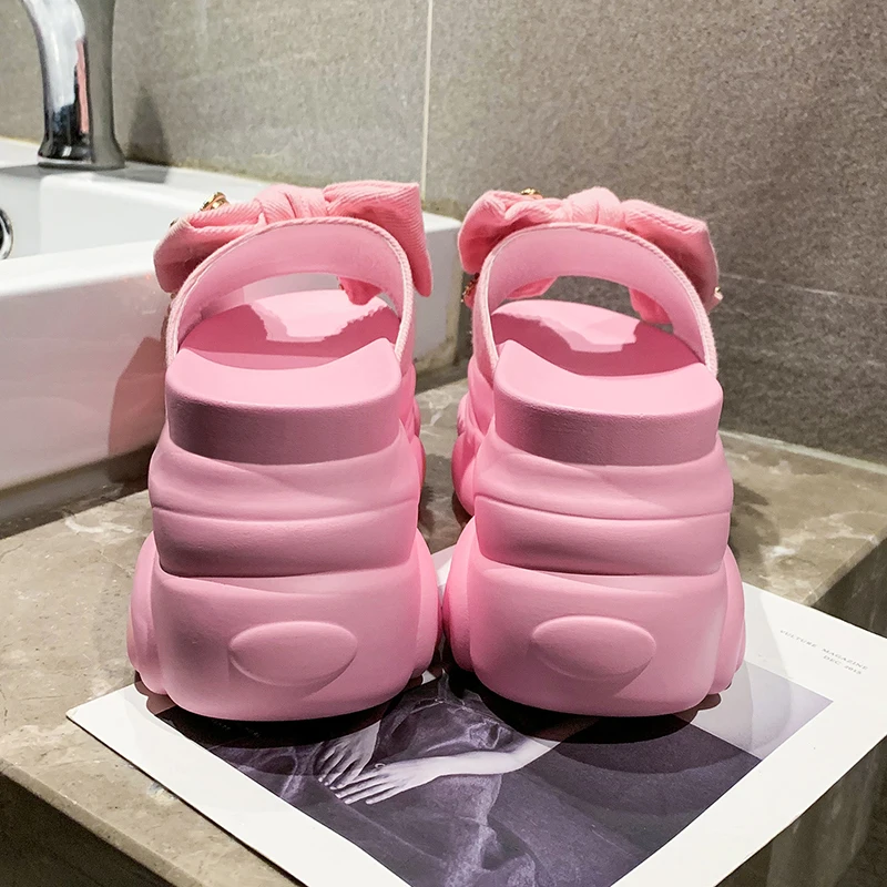 Сланцы женские на танкетке высотой 9 см/3 5 дюйма | Обувь