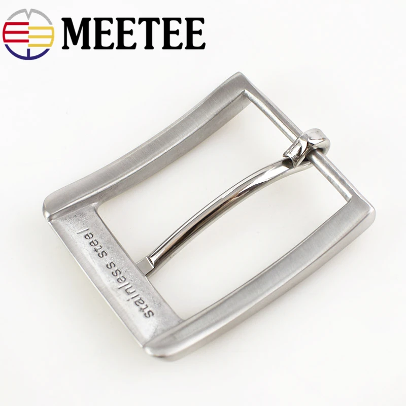 Meetee 40 мм широкий твердый ремень из нержавеющей стали Пряжка матовая пряжка