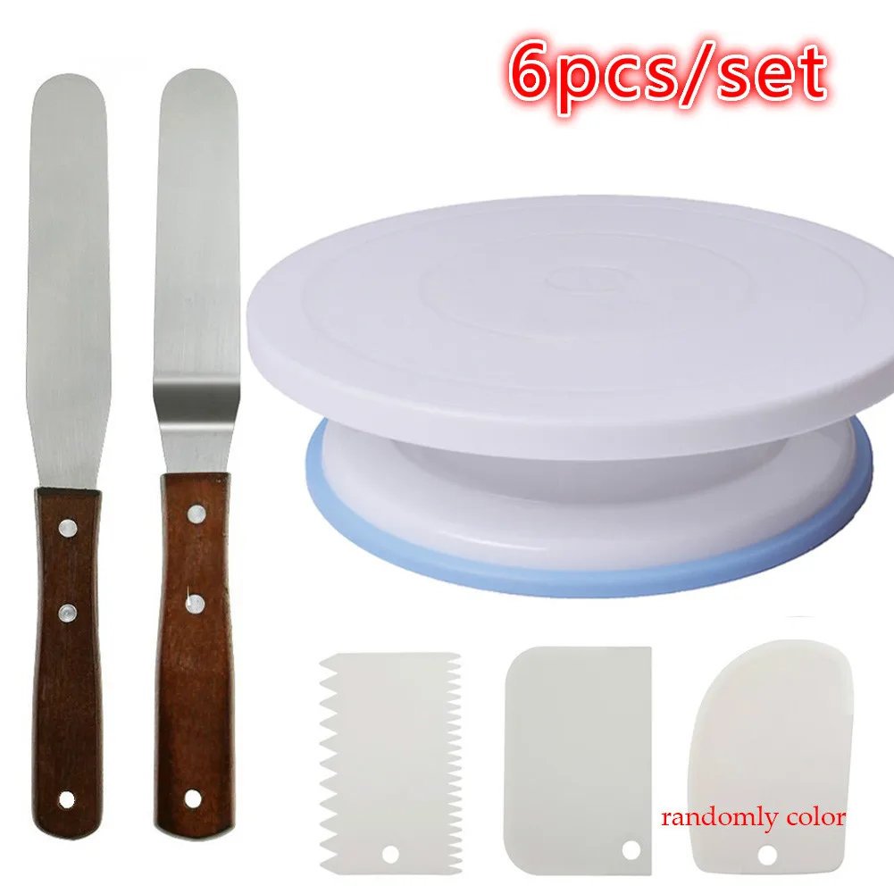 Новинка 10 дюймов кремовая подставка для пирожных пластиковый поворотный стол