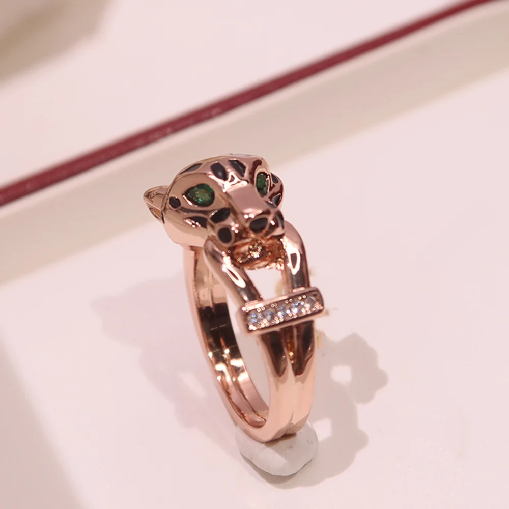 Простое и модное кольцо Леопард в агрессивном уличном стиле для пары подарок