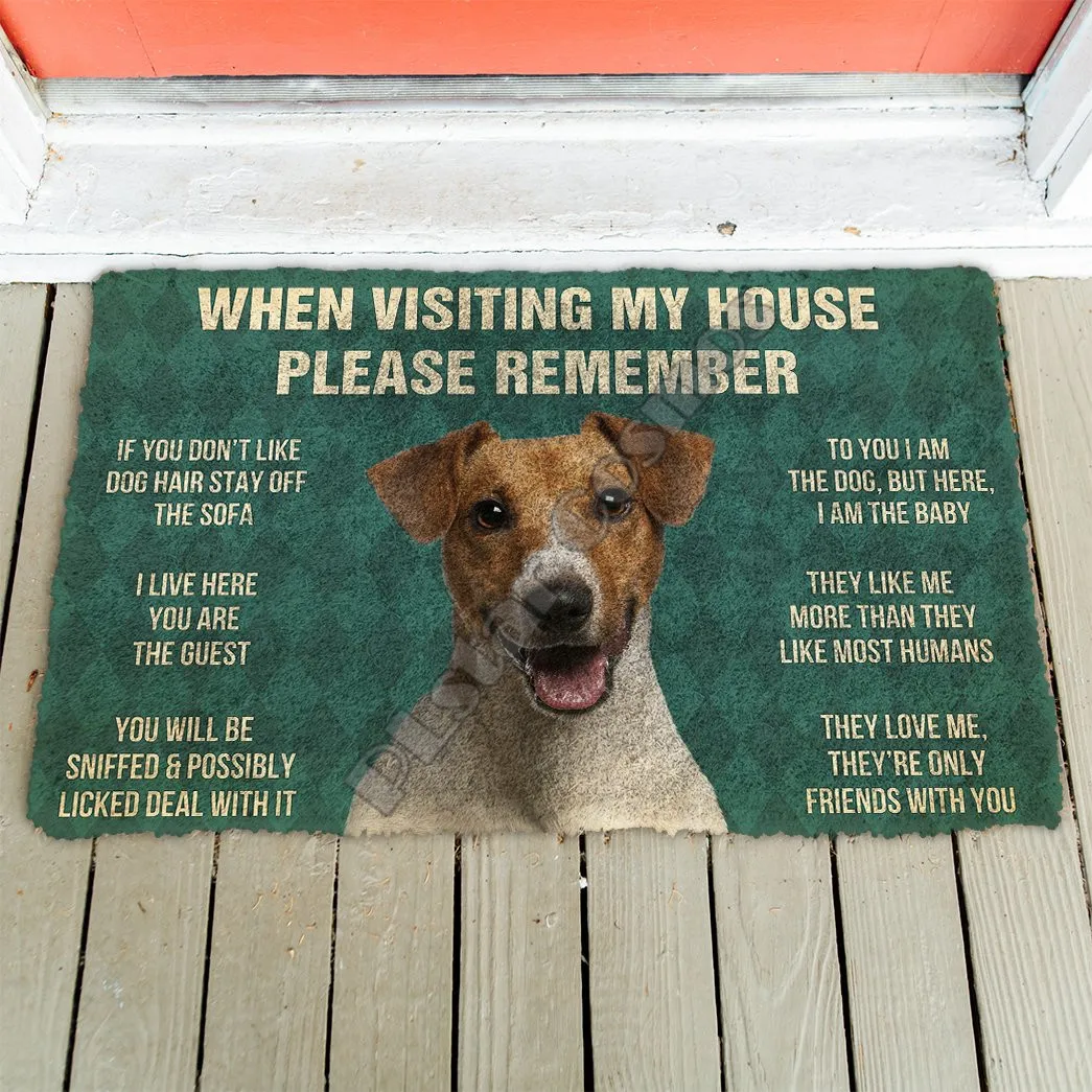 please remember jack russell terrier house rules custom doormat indoor doormat non slip door floor mats decor porch doormat free global shipping