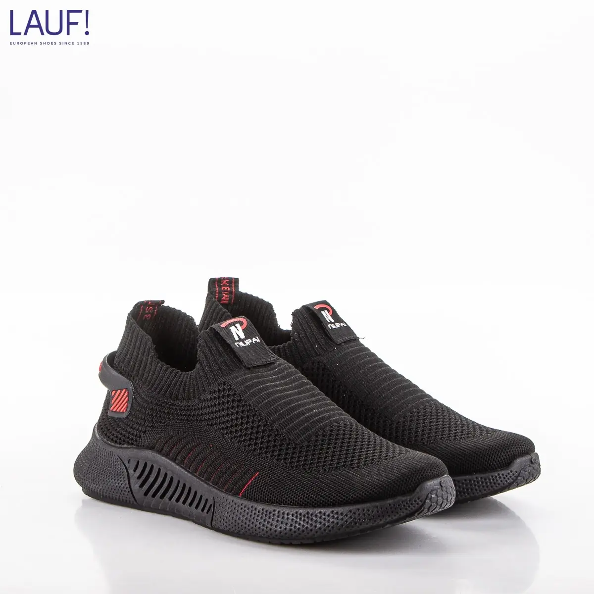 Кроcсовки мужские 3005 black-red Lauf! текстиль | Обувь