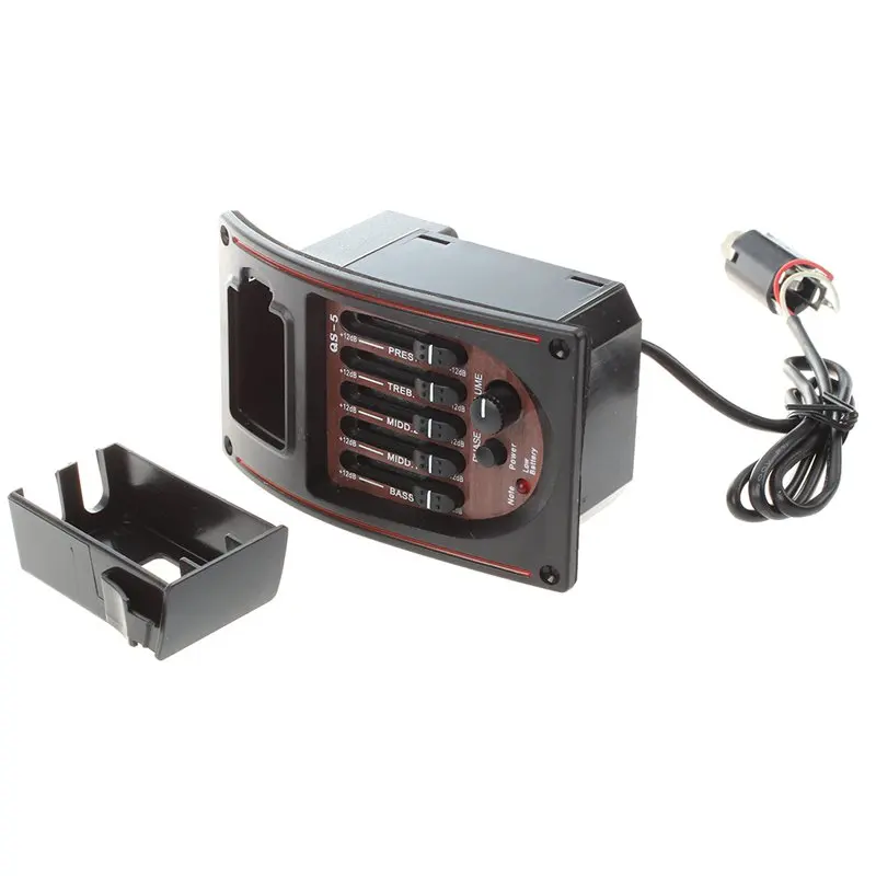 

Acoustic Guitar Pre-wired Preamp 5 Band EQ Tuner Piezo Pickup