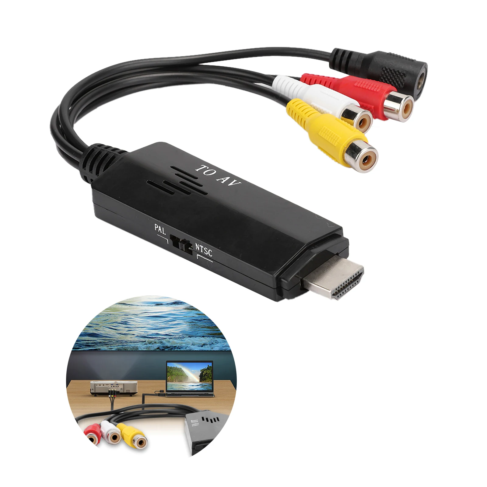 

HMDI-Compatible Adapter PC Cable For TV DVD VHS Capture Device To AV Converter Cable Adapter Converter Audio Video Capture Card