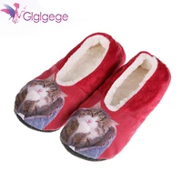 glglgege animal home slippers christmas indoor socks shoes winter shoes female contton slipper plush insole pantoffels dames