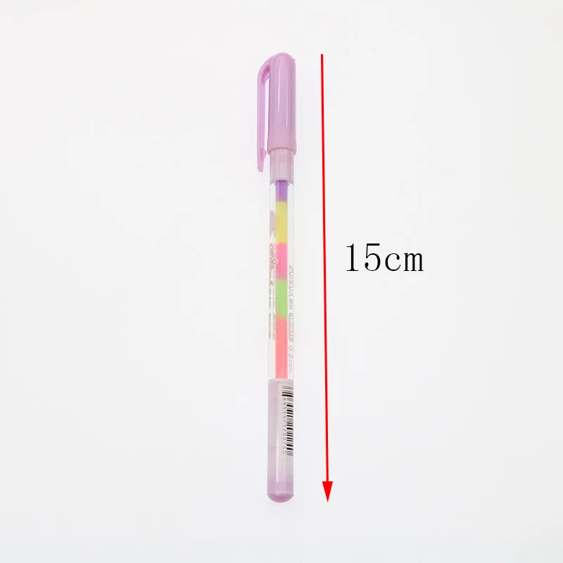 

Creative Rainbow Fluorescent Gel Pen Kawaii 6-in-1 Water Pastel Pen for Office Learning Stationery Student Painting Tools